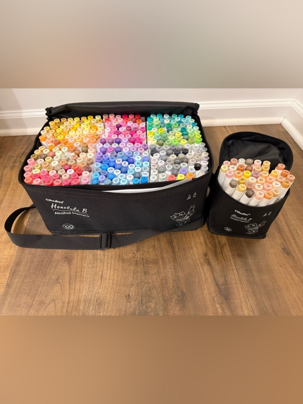 New Ohuhu Honolulu B Alcohol Markers 320 Set+Skin Tone Set (36 Set) Used Twice - Picture 6 of 7